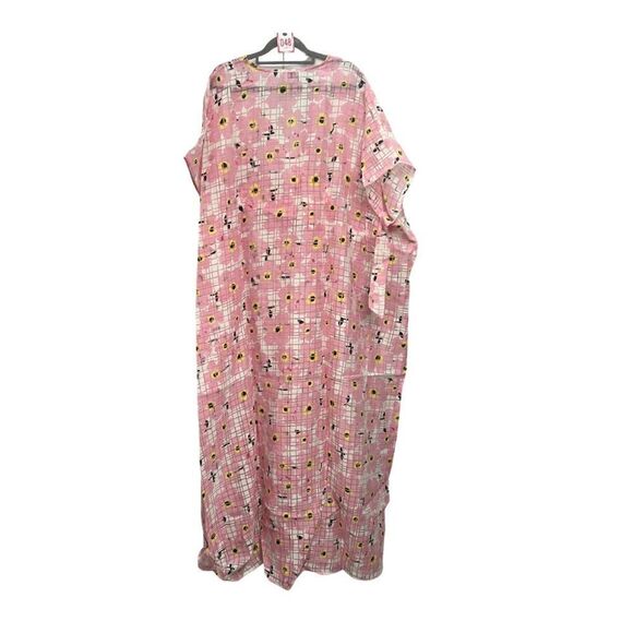 Unique Vintage Floral Chiffon Caftan Dress - Picture 3 of 8